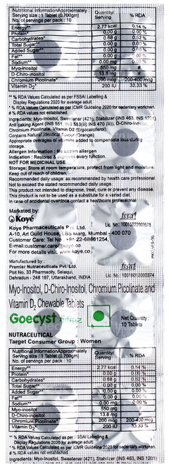 Goecyst Chewable Tablet 10