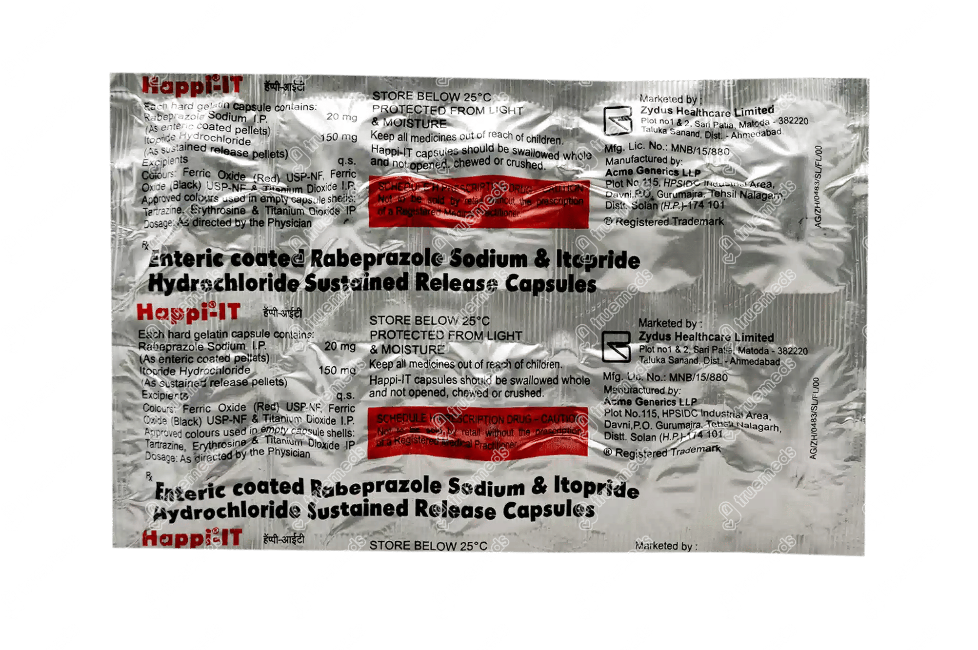 Happi It 20/150 MG Order Happi It 20/150 MG Capsule Online at Truemeds