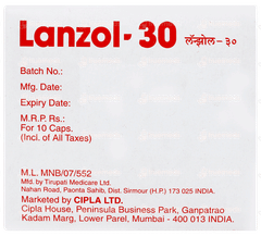 Lanzol 30 Capsule 10