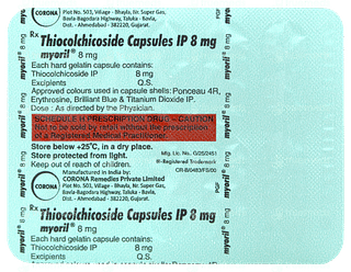 Myoril 8mg Capsule 10