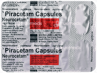 Neurocetam 400 MG Capsule 10