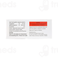 Neuroprime Pg 75 Mg/750mcg Capsule 10 Neuroprime Pg 75 Mg/750mcg Capsule 10