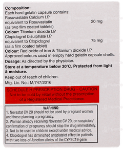नोवास्टैट सीवी 20 कैप्सूल 10 नोवास्टैट सीवी 20 कैप्सूल 10