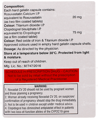 Novastat Cv 20 Capsule 10