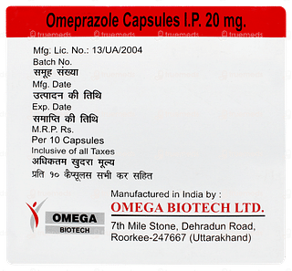 Omeprazole 20mg Capsule 10