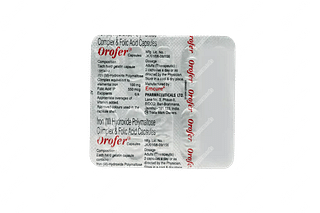 Orofer 100 Mg/550mcg Capsule 10