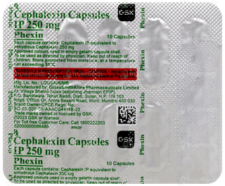 Phexin 250Mg Capsule 10