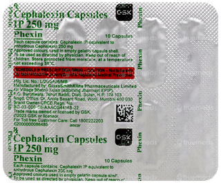 Phexin 250Mg Capsule 10
