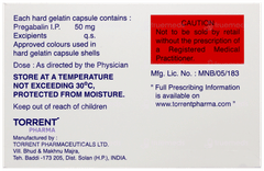 Pregaba 50 Capsule 10 Pregaba 50 Capsule 10