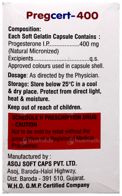 Pregcert 400 Capsule 10