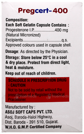 Pregcert 400 Capsule 10