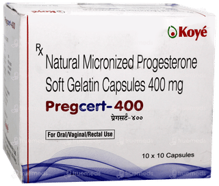 Pregcert 400 Capsule 10