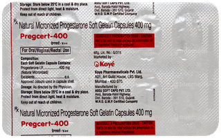 Pregcert 400 Capsule 10