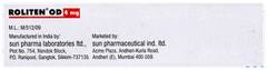 Roliten Od 4mg Capsule 10 Roliten Od 4mg Capsule 10