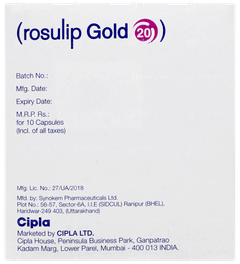 Rosulip Gold 20 Capsule 10 Rosulip Gold 20 Capsule 10
