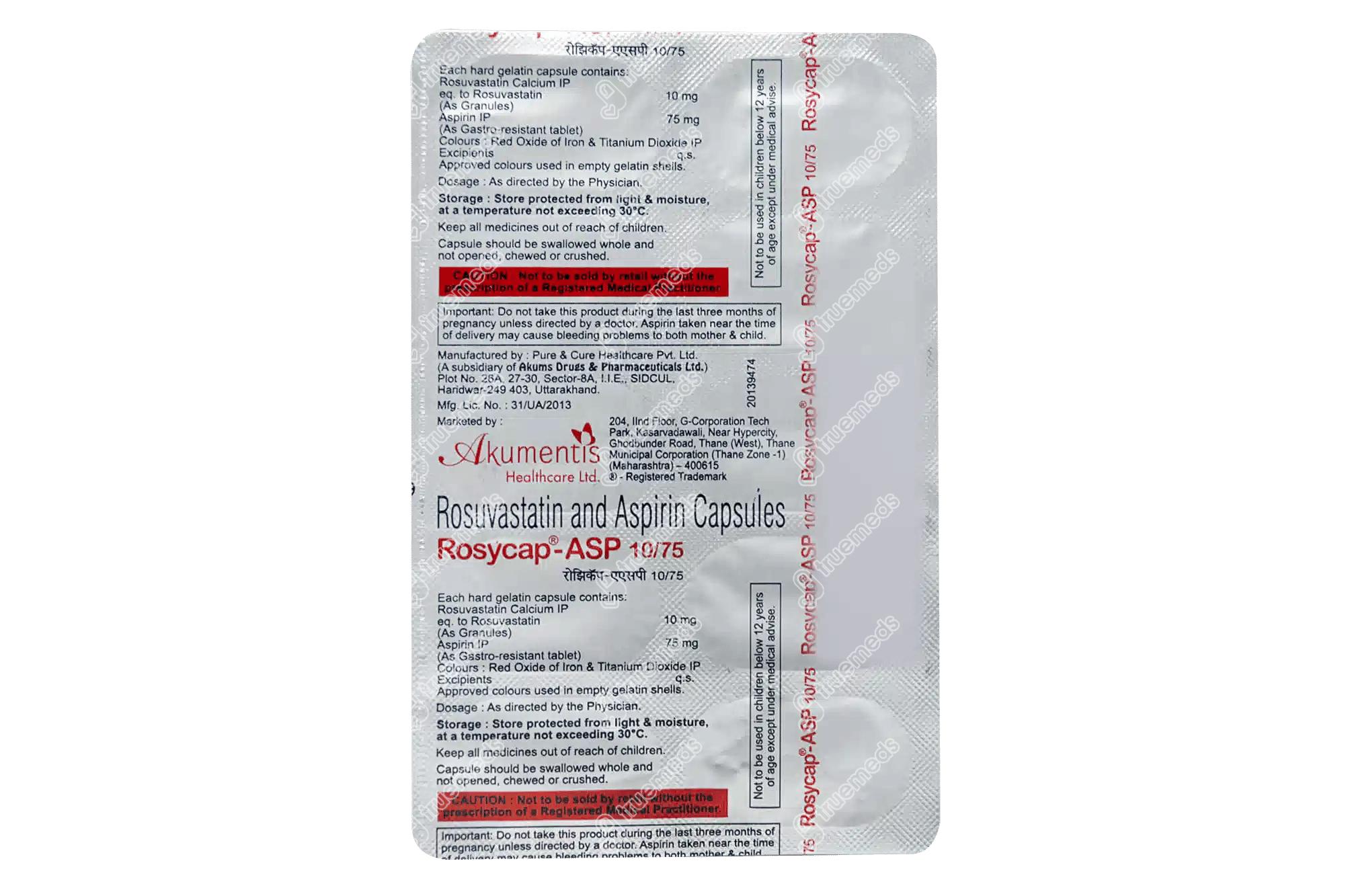 Rosycap Asp 10 75 MG Order Rosycap Asp 10 75 MG Capsule Online At