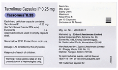 Tacromus 0.25 Capsule 10