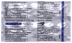 Tacromus 0.25 Capsule 10