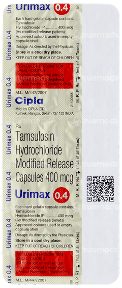 Urimax 0.4 Capsule 20 Urimax 0.4 Capsule 20