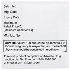 Valent 160 Tablet 10 Valent 160 Tablet 10