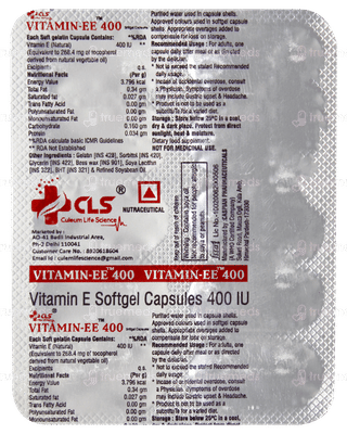 Vitamin Ee 400Mg Capsule 10