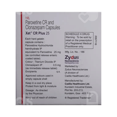 Xet Cr Plus 25/0.25 MG Capsule 10