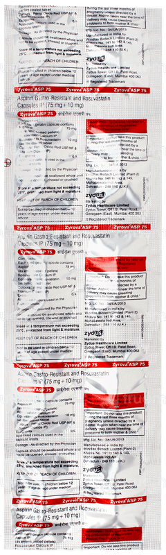 Zyrova Asp 75 Capsule 10