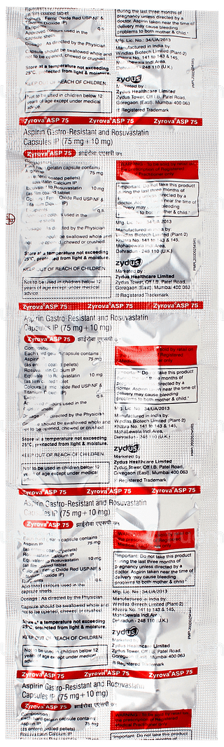 Zyrova Asp 75 Capsule 10