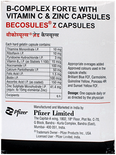 Becosules Z Vitamin B Complex With Vitamin C & Zinc Capsule 20