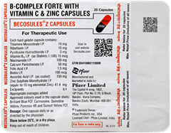 Becosules Z Vitamin B Complex With Vitamin C & Zinc Capsule 20