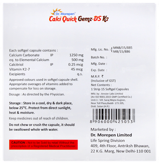 Calci Quick Gemz Ds K2 Capsule 15