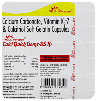 Calci Quick Gemz Ds K2 Capsule 15