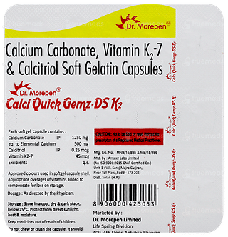 Calci Quick Gemz Ds K2 Capsule 15