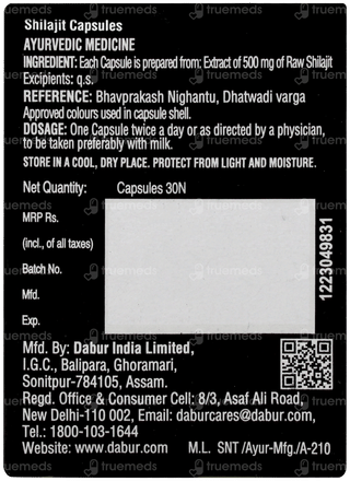 Dabur Shilajit Capsule 30