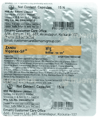 Zandu Vigorex Sf Capsule 15