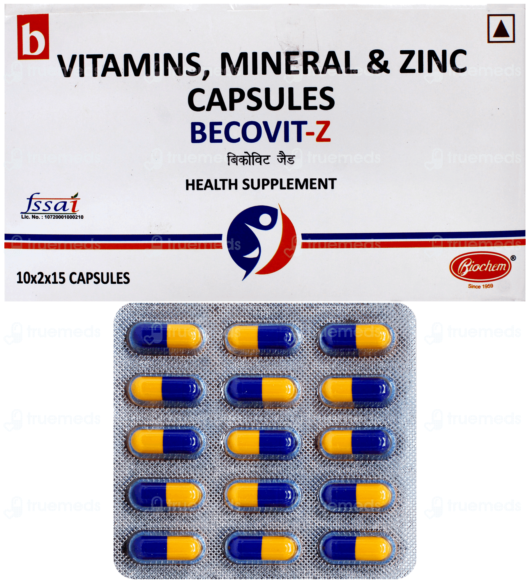 Becovit Z Capsule 15 - Uses, Side Effects, Dosage, Price | Truemeds