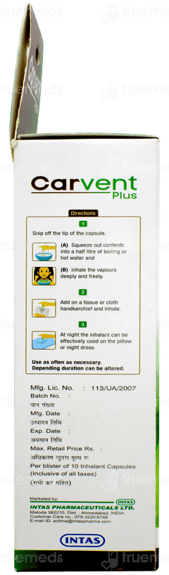 Carvent Plus Inhalant Capsule 10