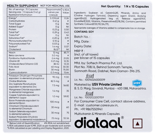 Diataal Nutripop Multivitamin Hair & Skin Energy & Immunity Fitness & Wellness Capsule 15