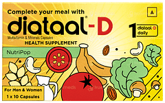 Diataal D Multivitamin With Vitamin D For Heart Health & Strong Bones Immunity & Health 10 Capsules