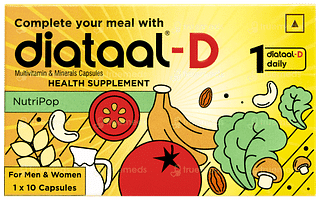 Diataal D Multivitamin With Vitamin D For Heart Health & Strong Bones Immunity & Health 10 Capsules