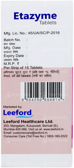 Etazyme Tablet 15