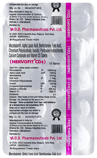 Nervofit Cd3 Tablet 10