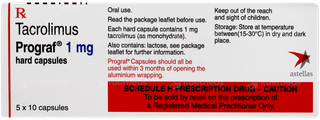Prograf 1mg Capsule 50