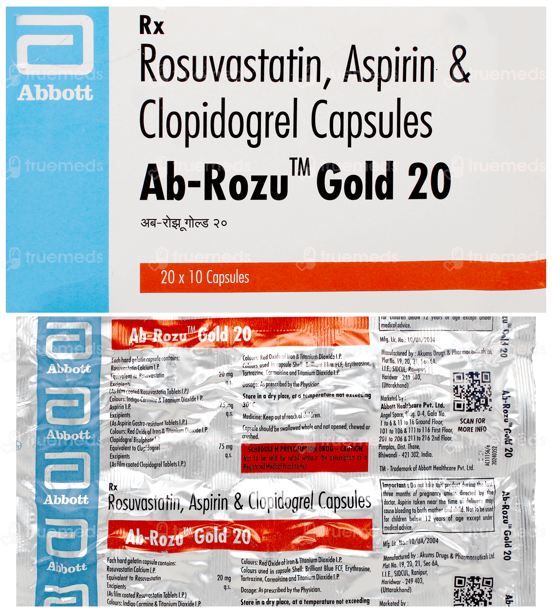 Ab Rozu 20 Ab Rozu Gold 20 Capsule 10: Uses, Side Effects, Price & Substitutes