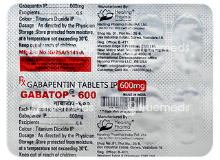 Gabatop 600 MG Tablet 10