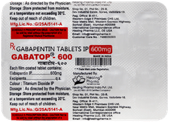 Gabatop 600 Tablet 10