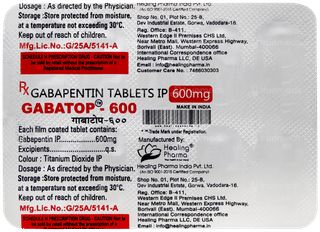 Gabatop 600 Tablet 10