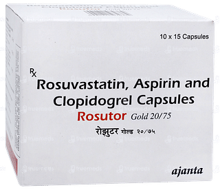 Rosutor Gold 20/75 Capsule 15