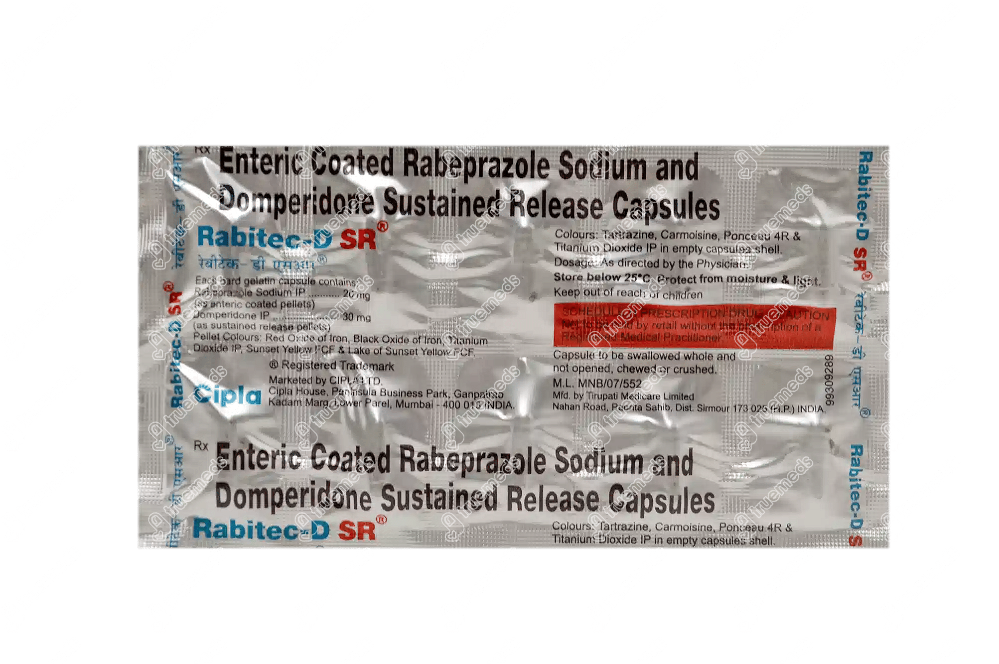 Rabitec D Sr 2030 Mg Capsule 10 - Uses, Side Effects, Dosage, Price ...