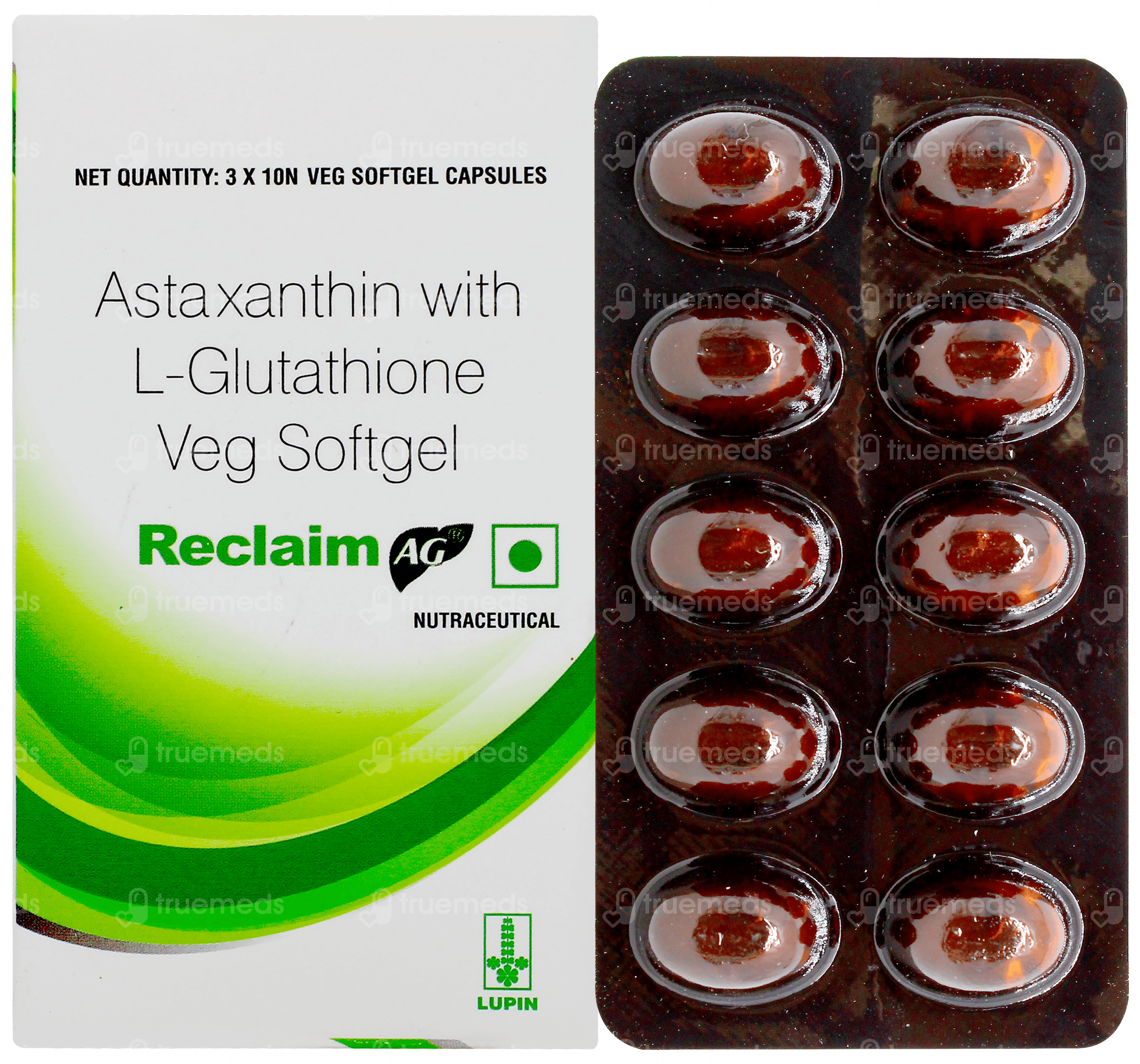 astaxanthin with l glutathione veggie softgel Reclaim Ag